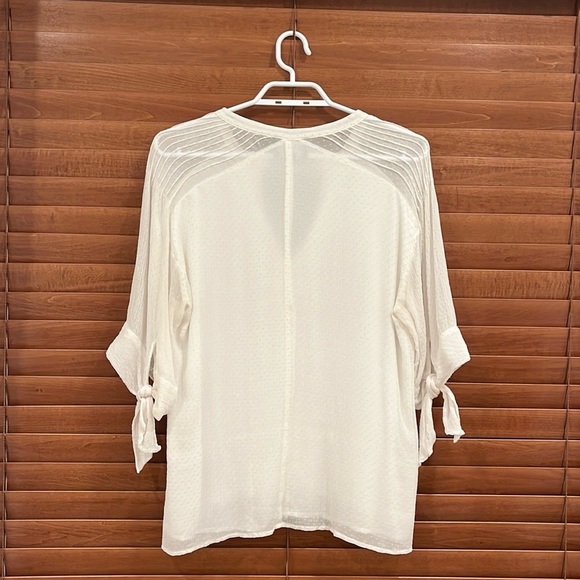 Birgitte Herskind Silk Caisa Swiss Dot Short Sleeve Blouse - Picture 8 of 16